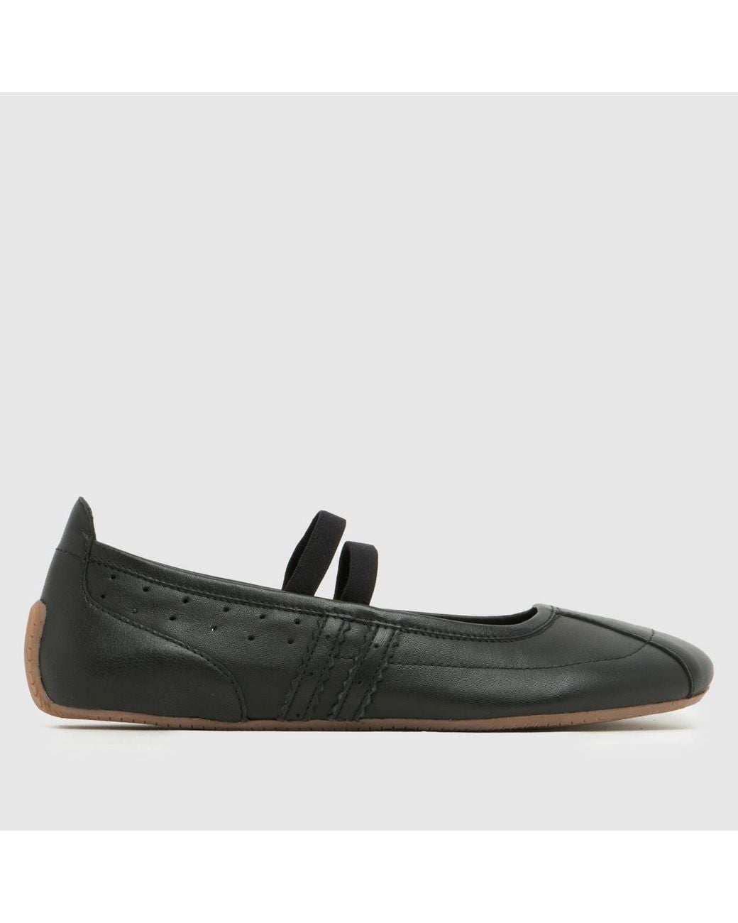 Schuh Black Marlo Leather Sneakerina Trainers