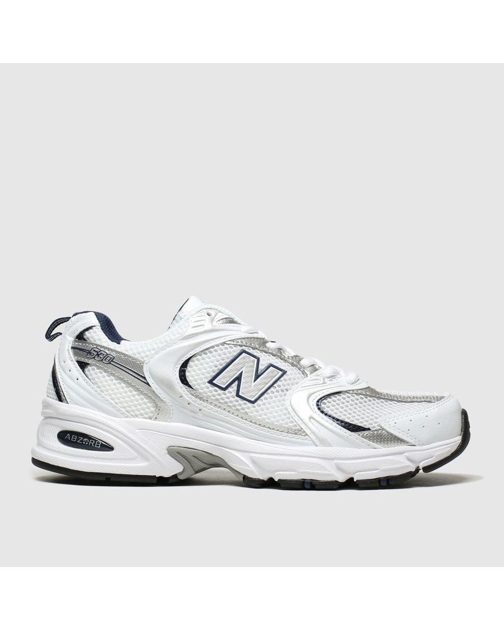 new balance white silver