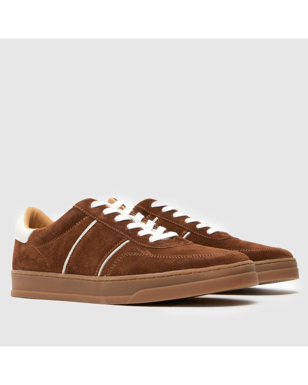 Schuh Brown Winnie Gum Sole Trainers for men