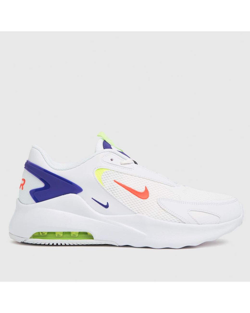 white & pl blue air max bolt trainers