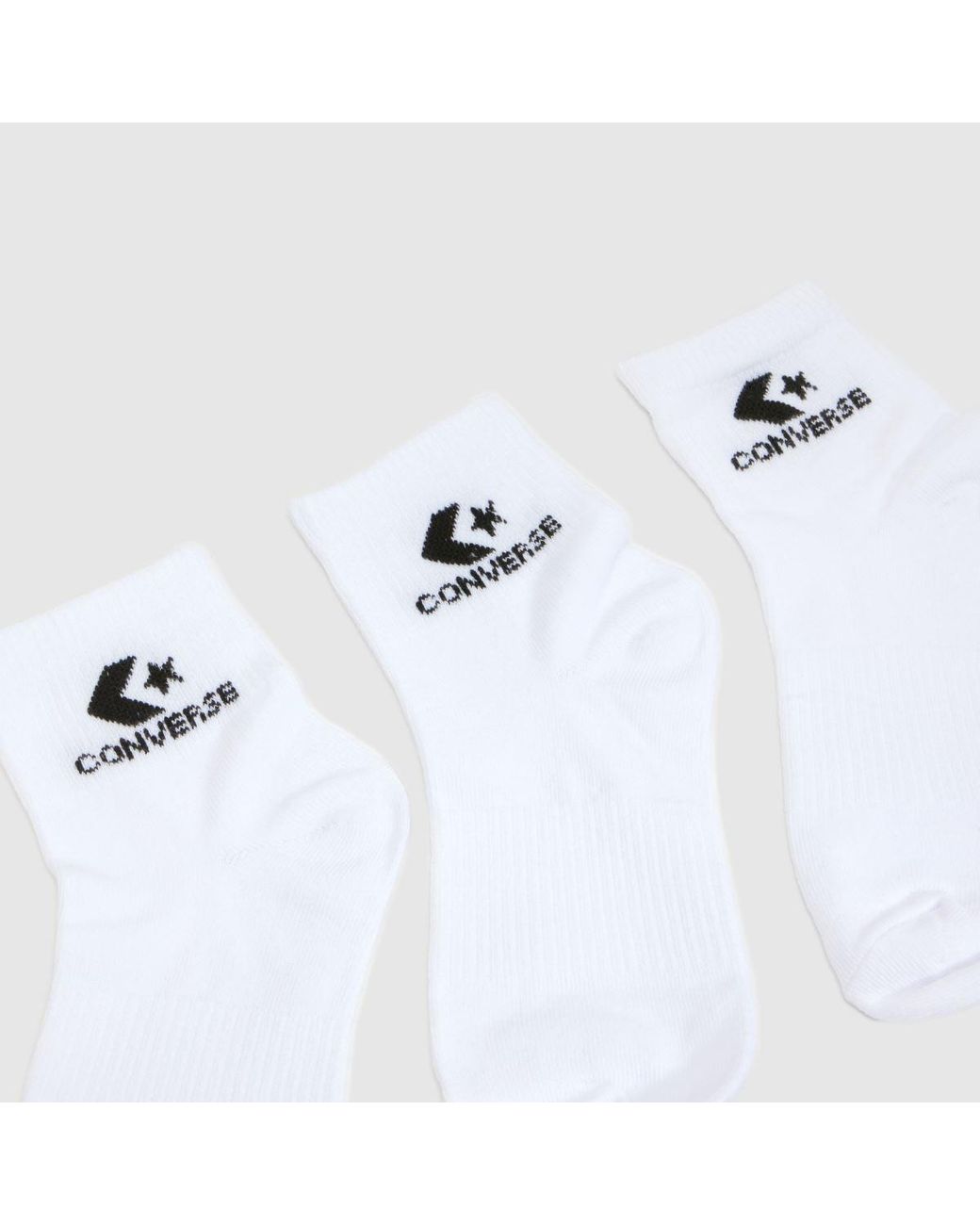 Converse White Ankle Socks 3 Pack