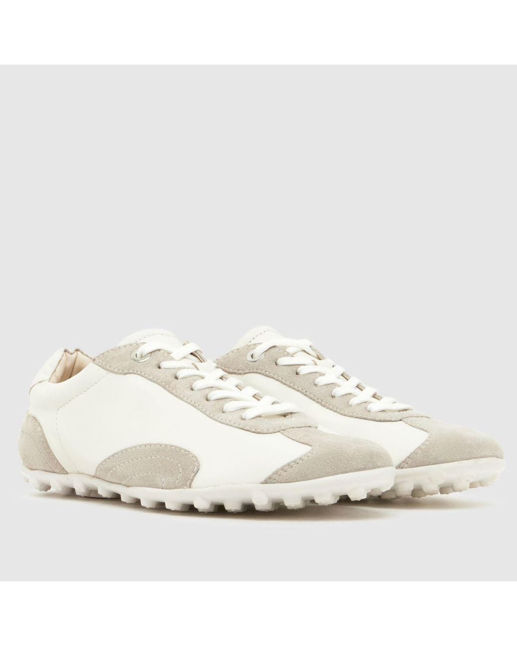 Schuh White Milan Slim Sole Trainers