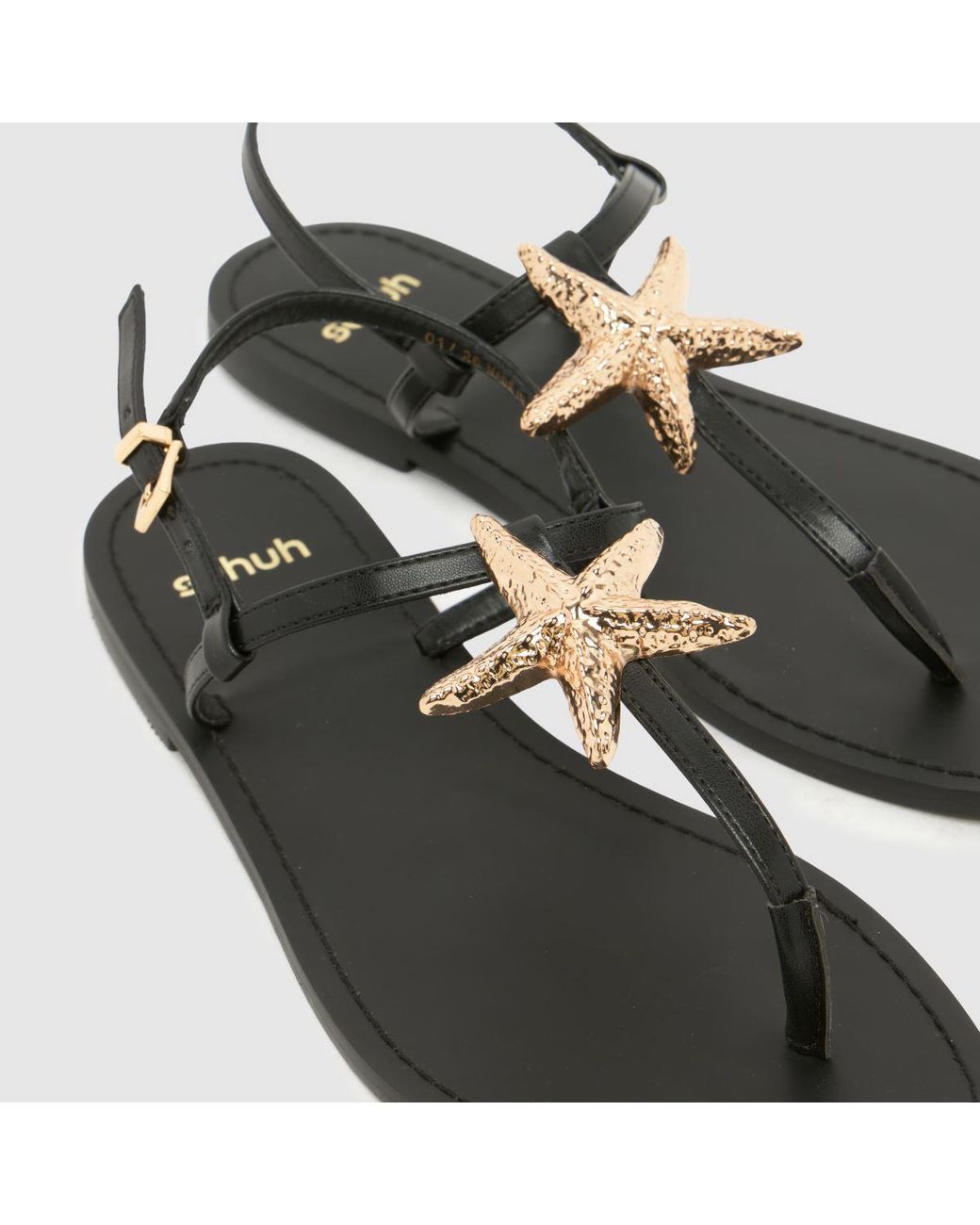 Schuh Black Tove Shell Sandals