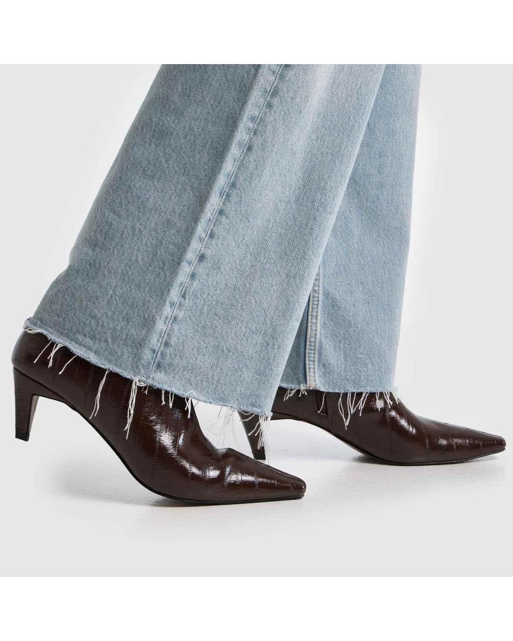 Schuh Brown Brooklyn Kitten Heel Boots