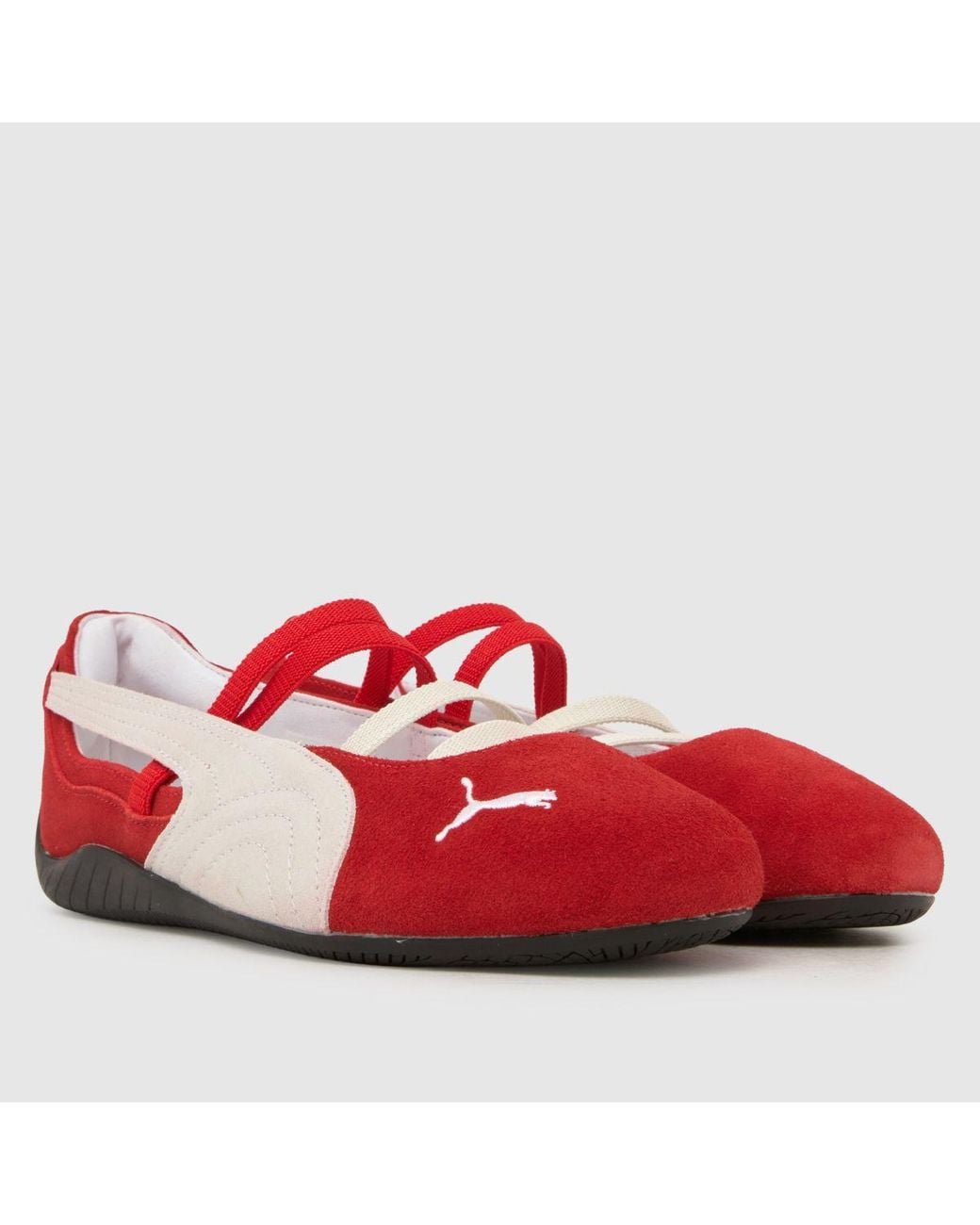 PUMA Red Speedcat Ballet Trainers