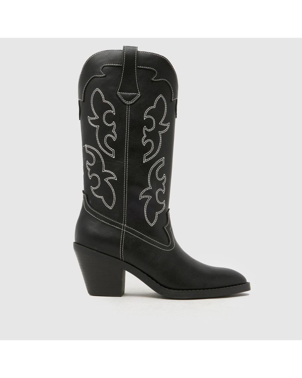 Schuh Black Darlene Western Knee High Boots