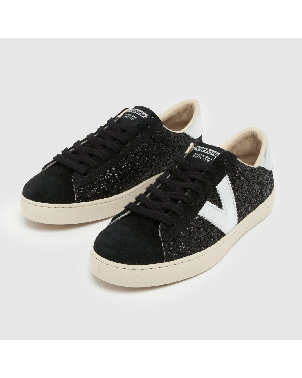 Victoria Black Berlin Glitter Trainers