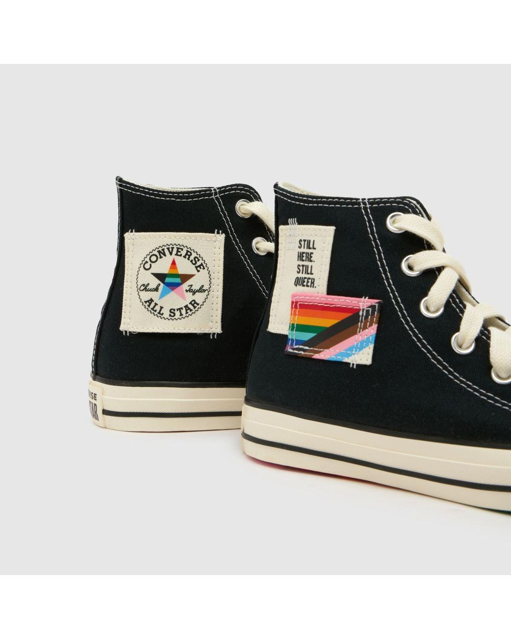 Converse Black All Star Hi Pride Trainers