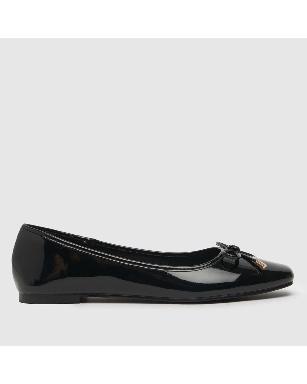 Black patent ballerina store pumps