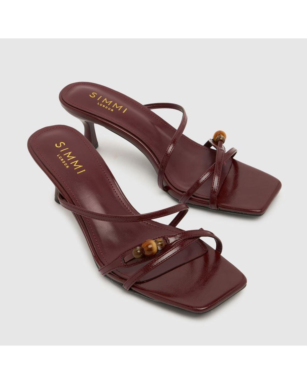 SIMMI Brown Farah Kitten High Heels