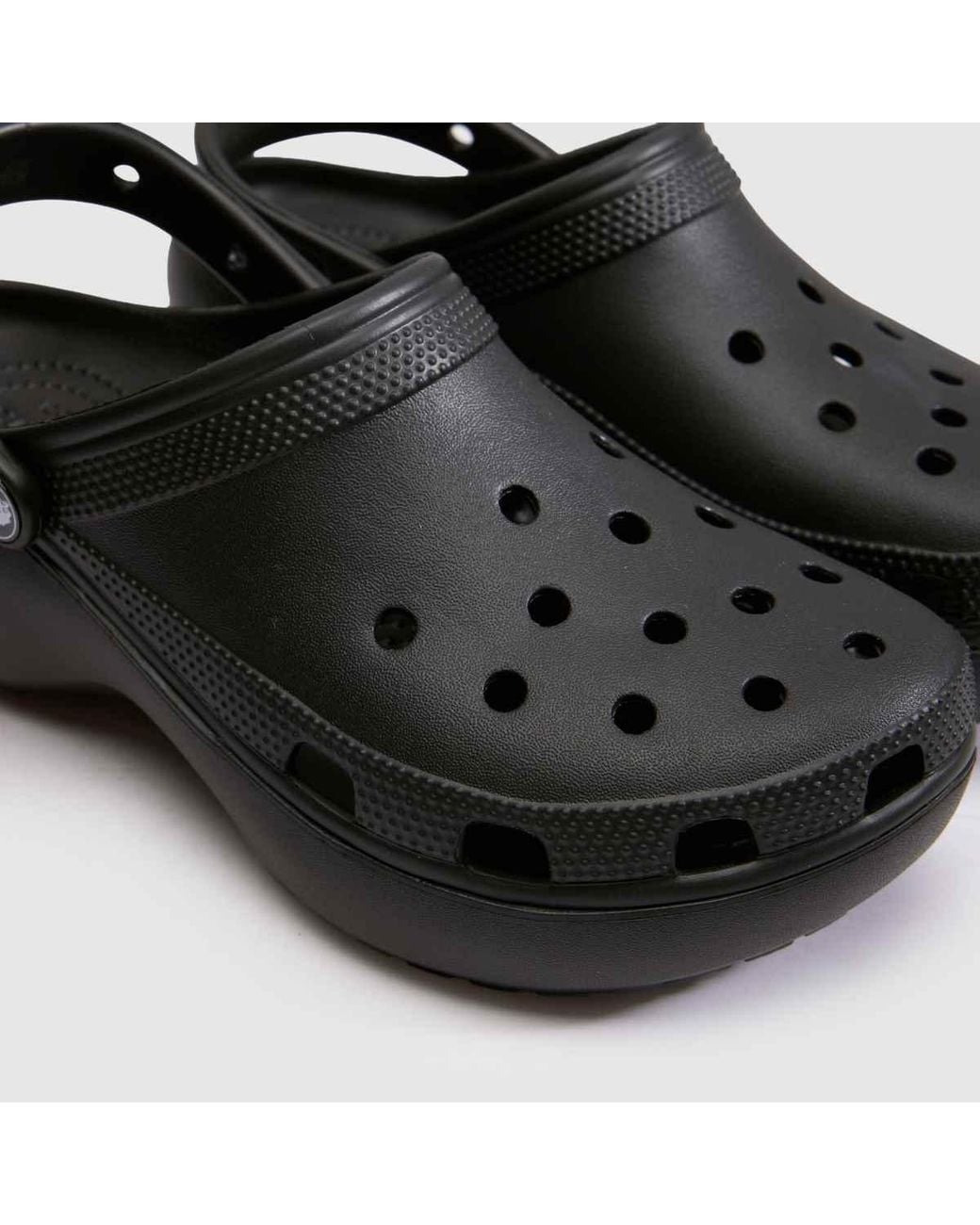CROCSTM Black Classic Platorm Clog Sandals