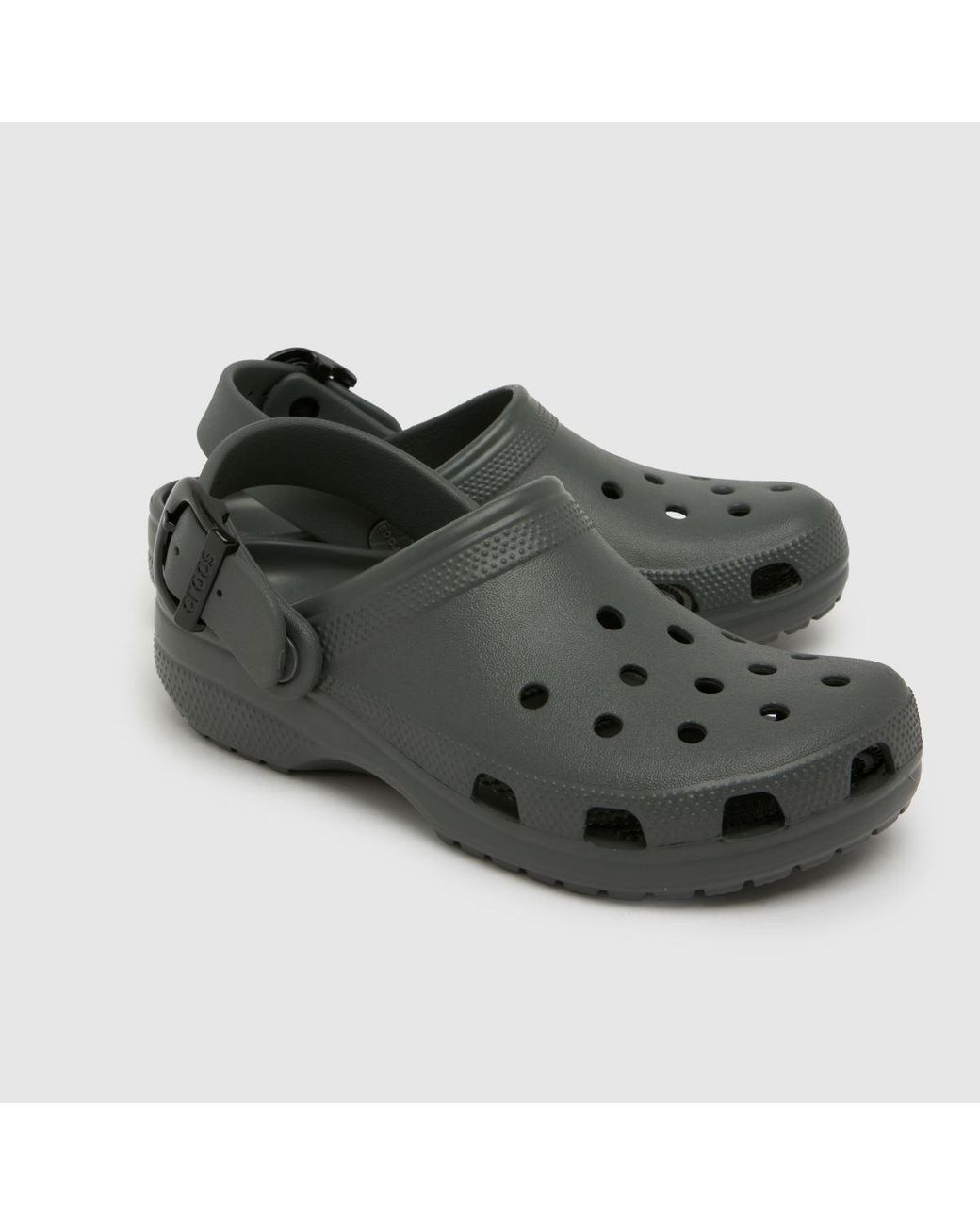 CROCSTM Gray Classic Buckle Clog Sandals