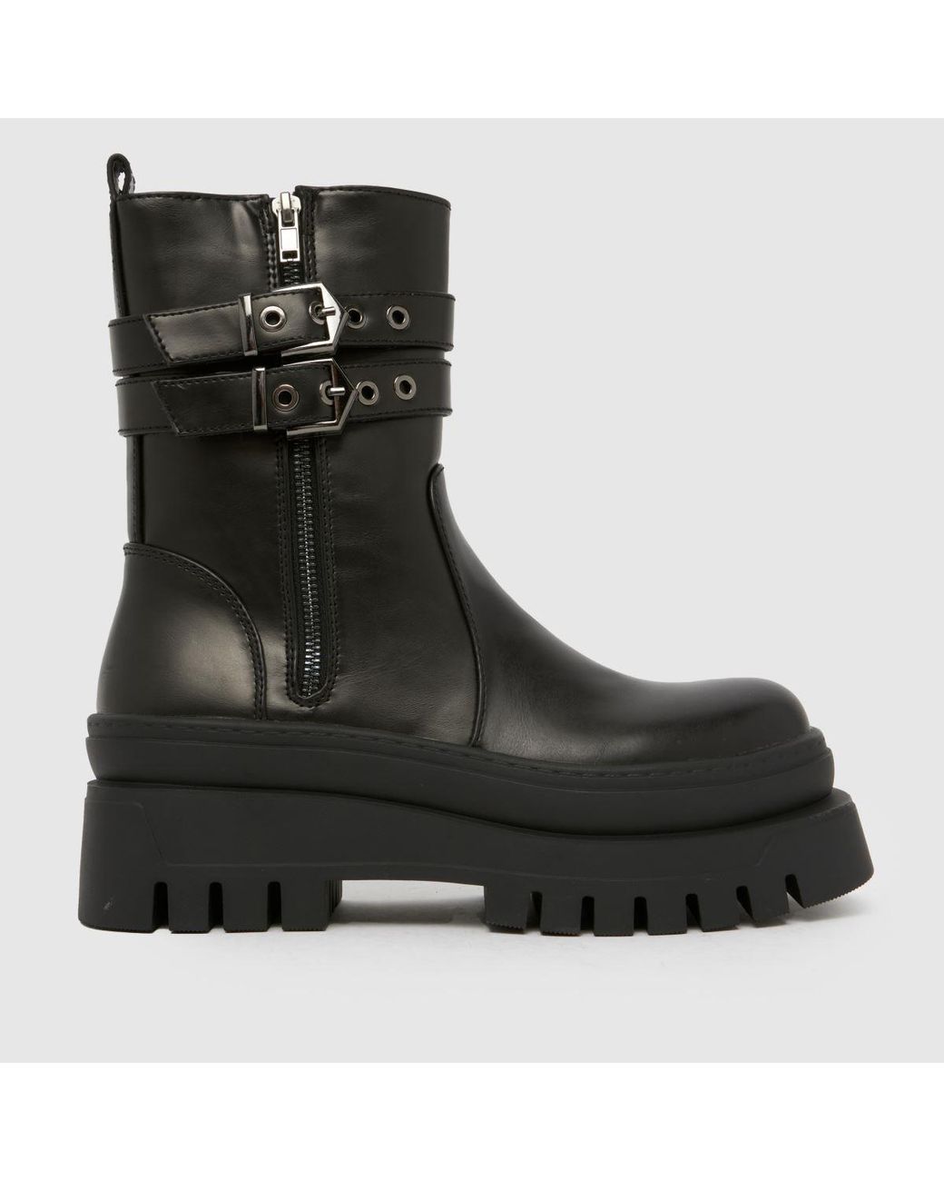 SIMMI Black Riyad Chunky Buckle Boots