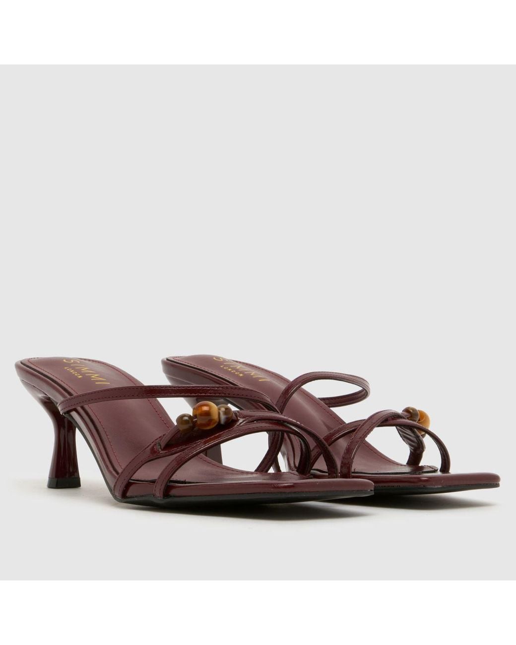 SIMMI Brown Farah Kitten High Heels
