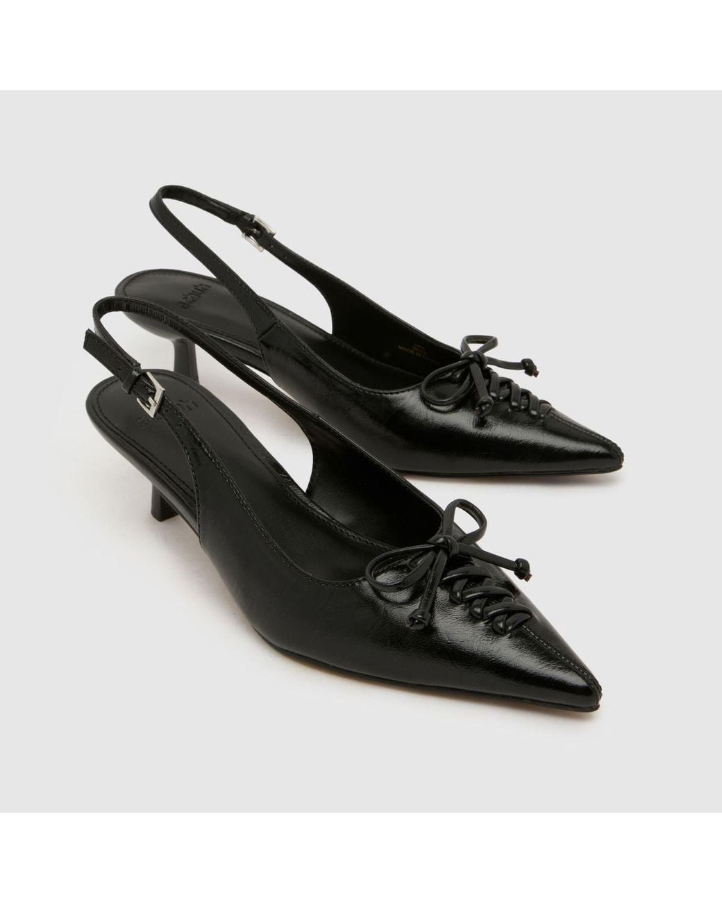 Schuh Black Story Bow Court Heel High Heels