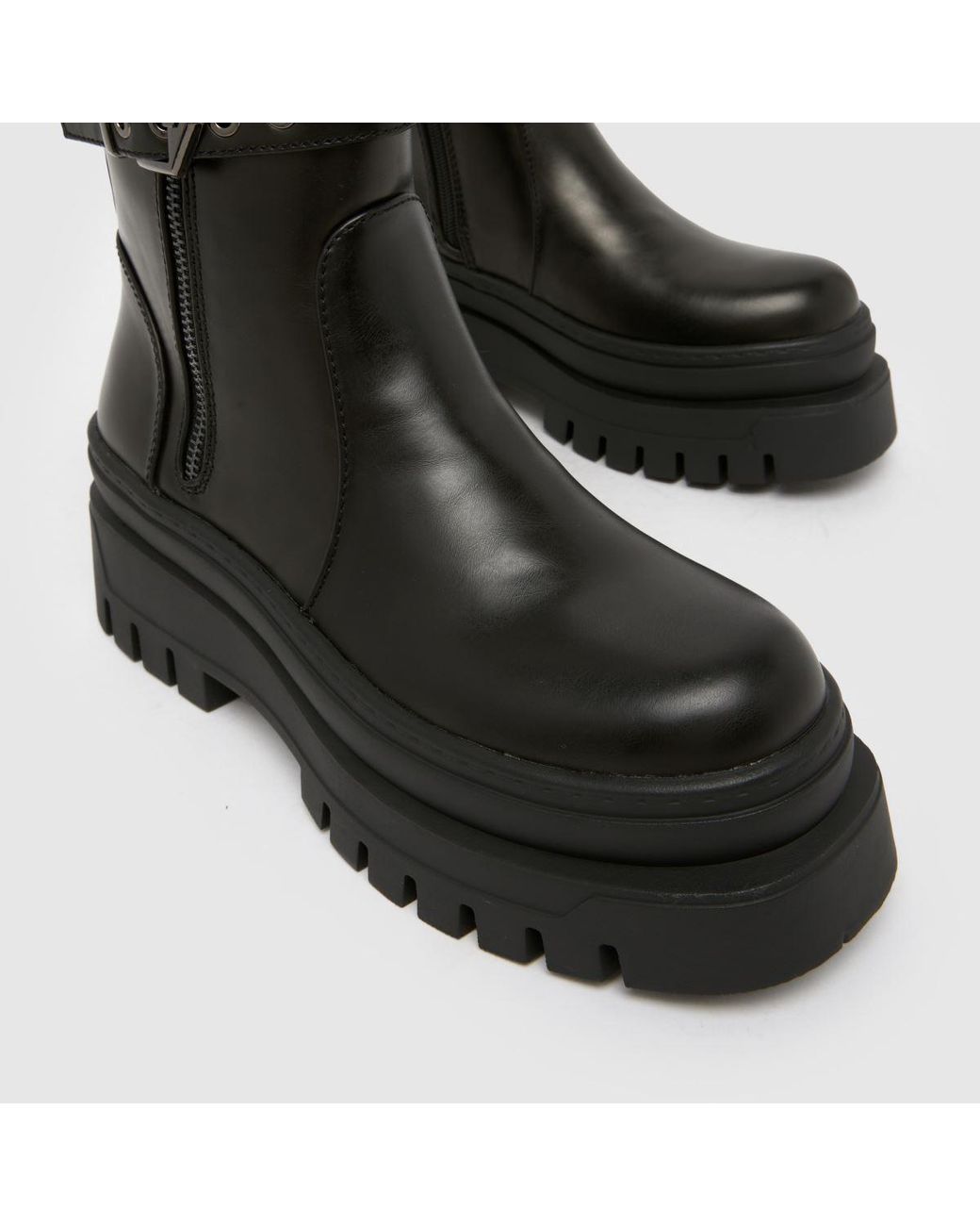 SIMMI Black Riyad Chunky Buckle Boots