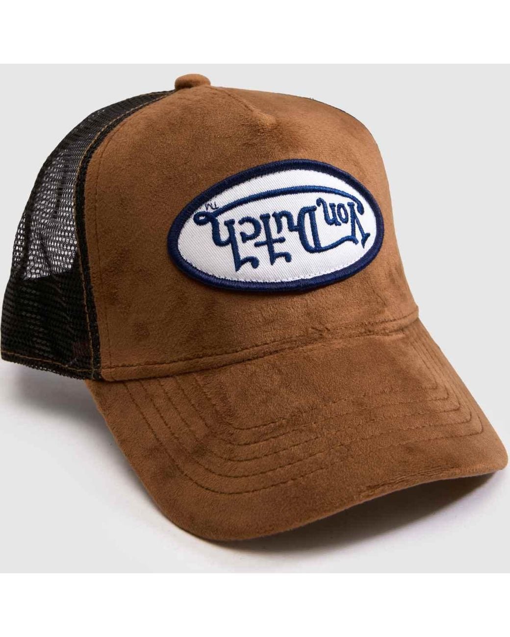 Von Dutch Brown Velvet Trucker Cap