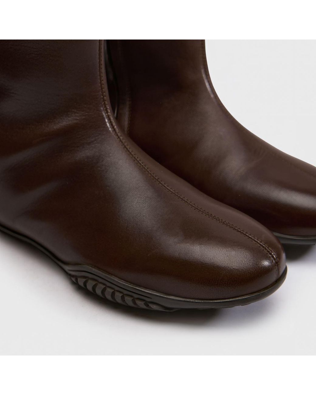 Schuh Brown Dahlia Leather Sporty Knee Boots