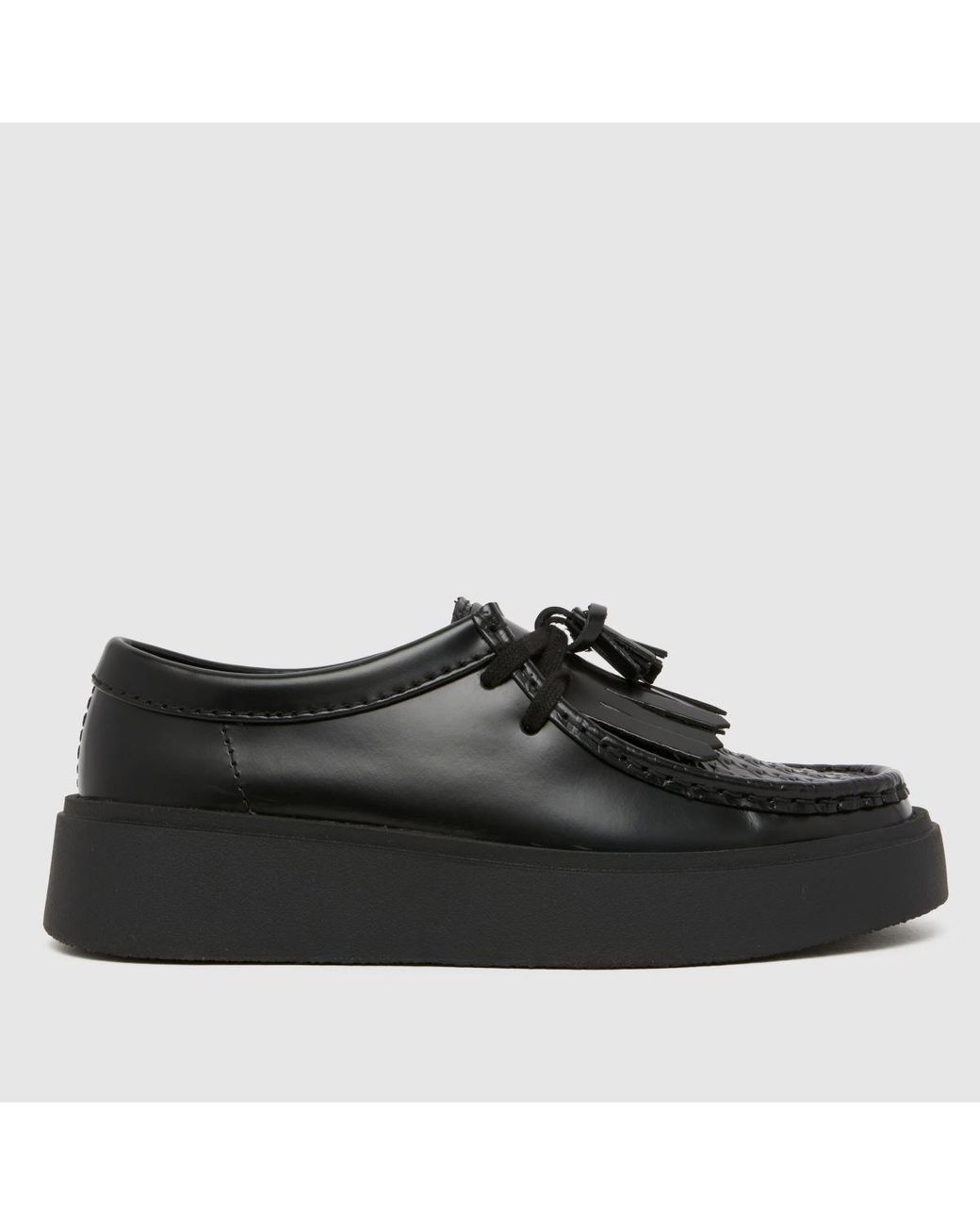 Clarks Black Torview Embossed Flats