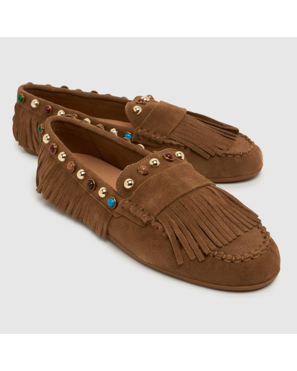 Bibi Lou Brown Guava Loafer Flats