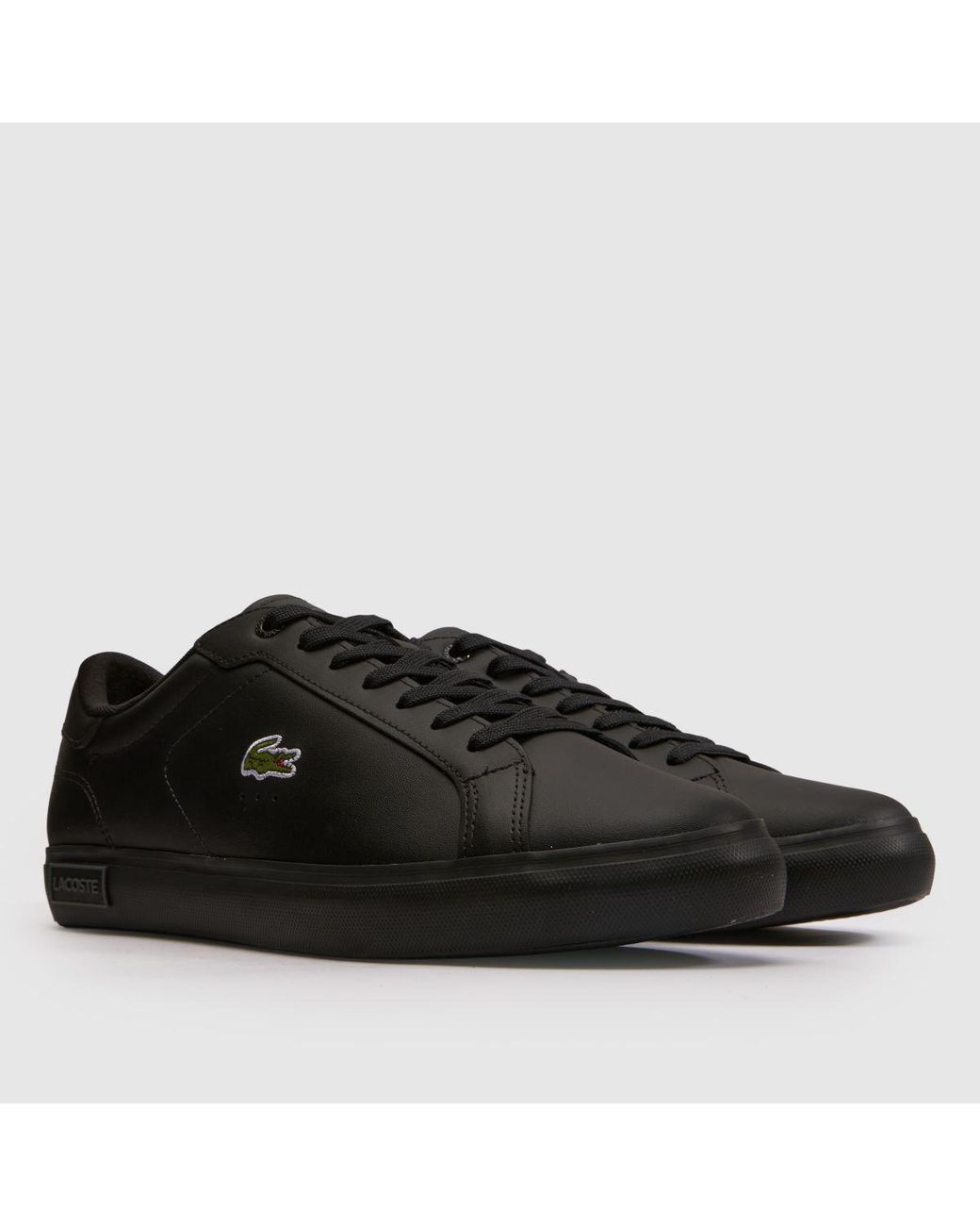 Lacoste Black Powercourt Court Trainers for men