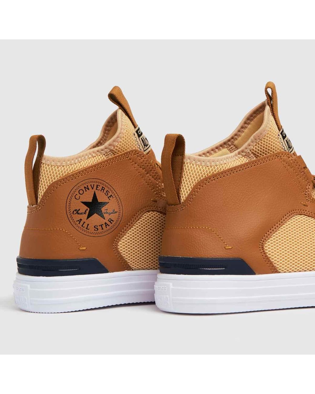 converse tan ultra lightweight mid trainers