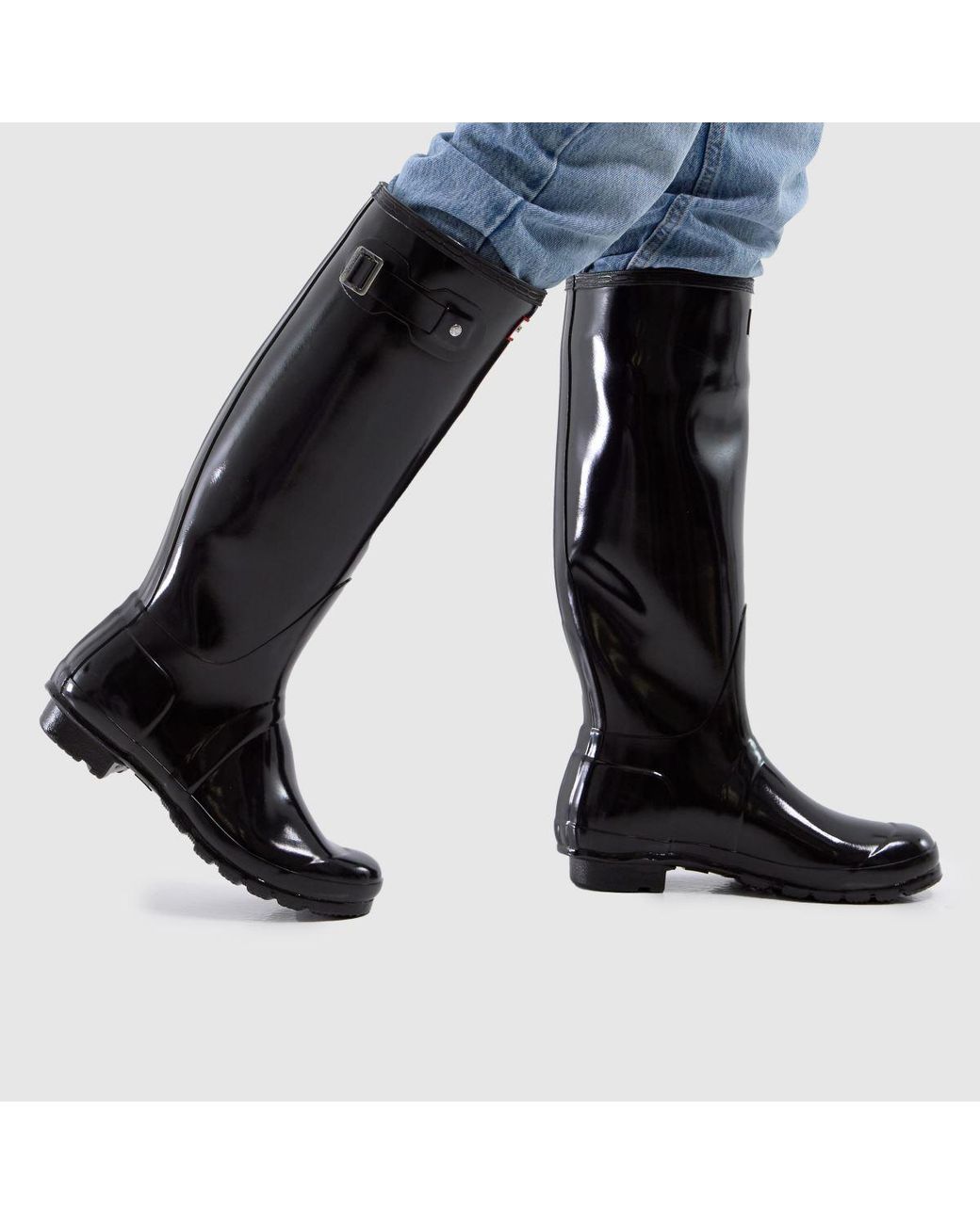 Hunter Black Original Tall Gloss Boots