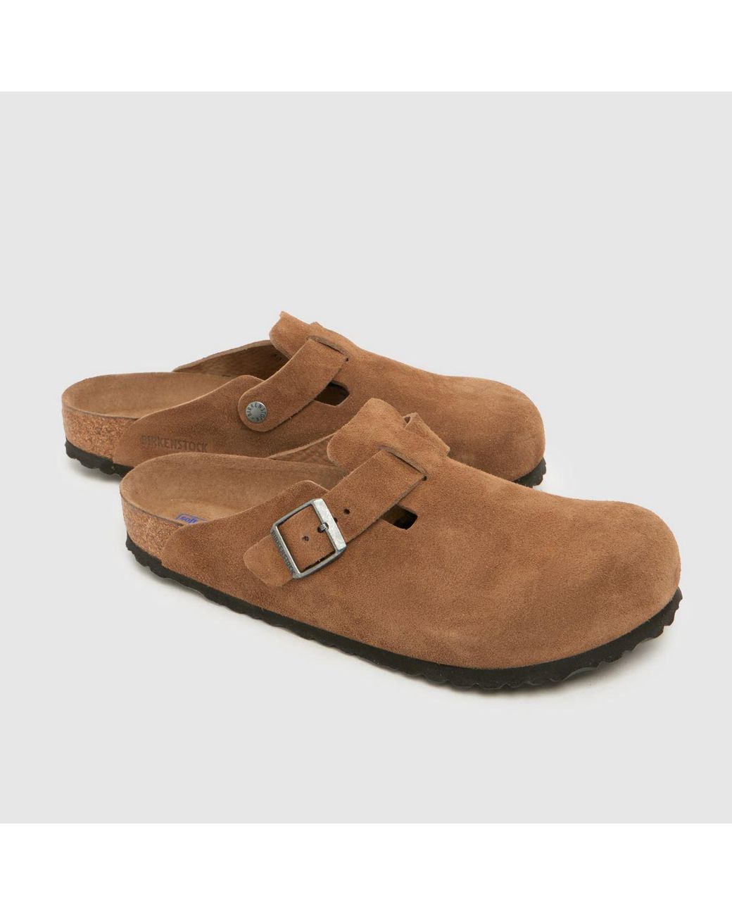 Birkenstock Brown Boston Soft Footbed Clog Sandals for men