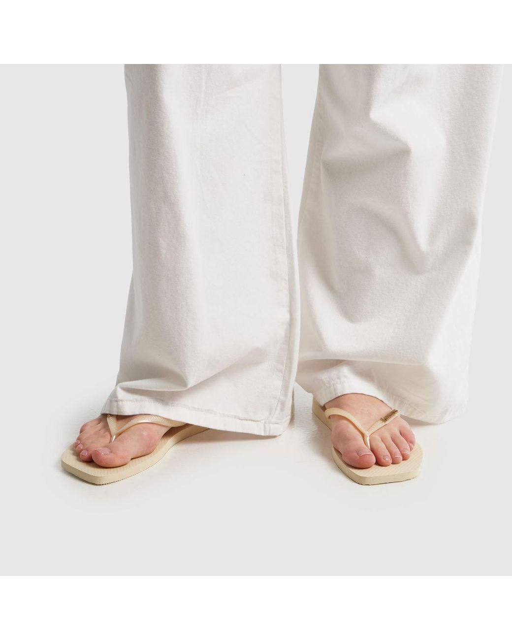 Havaianas Slim Square Logo Metallic Sandals