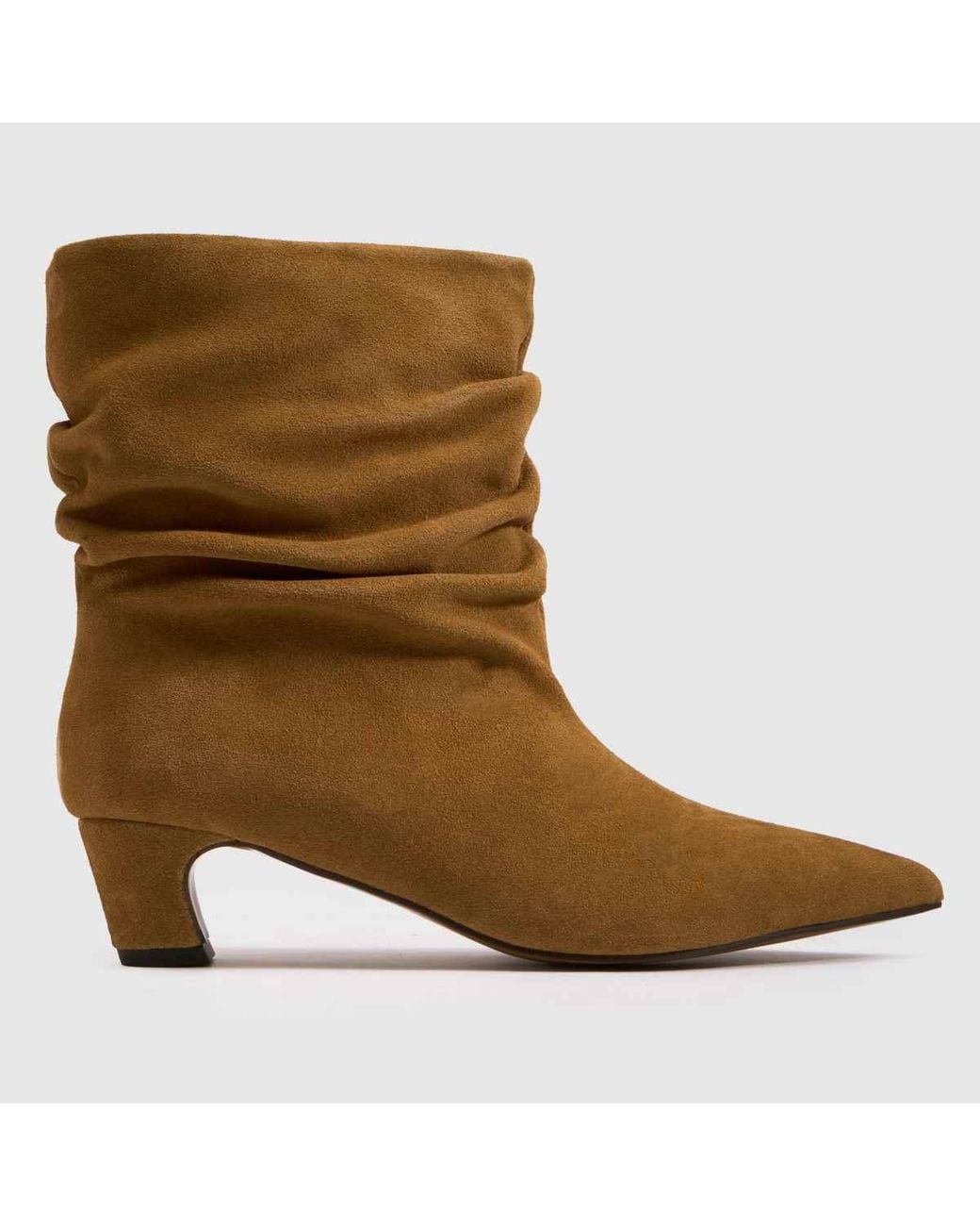 Schuh Brown Bluebell Suede Slouch Boots