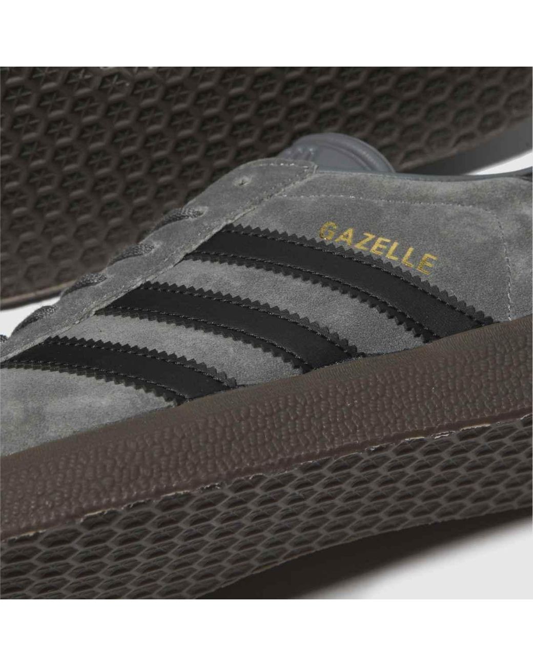 dark grey gazelle trainers