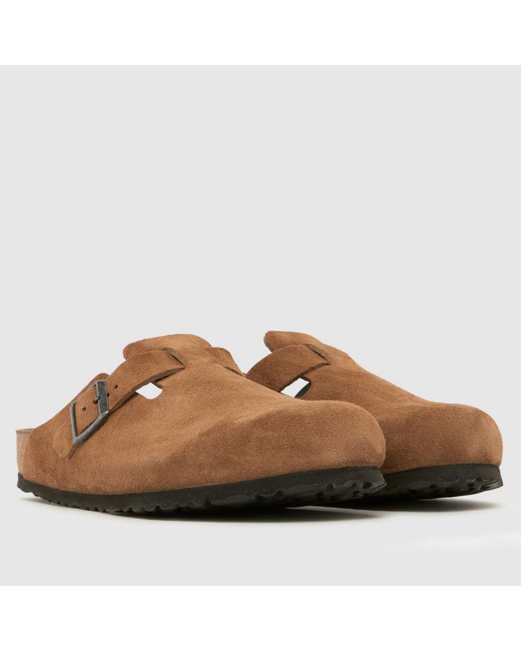 Birkenstock Brown Boston Soft Footbed Clog Sandals for men