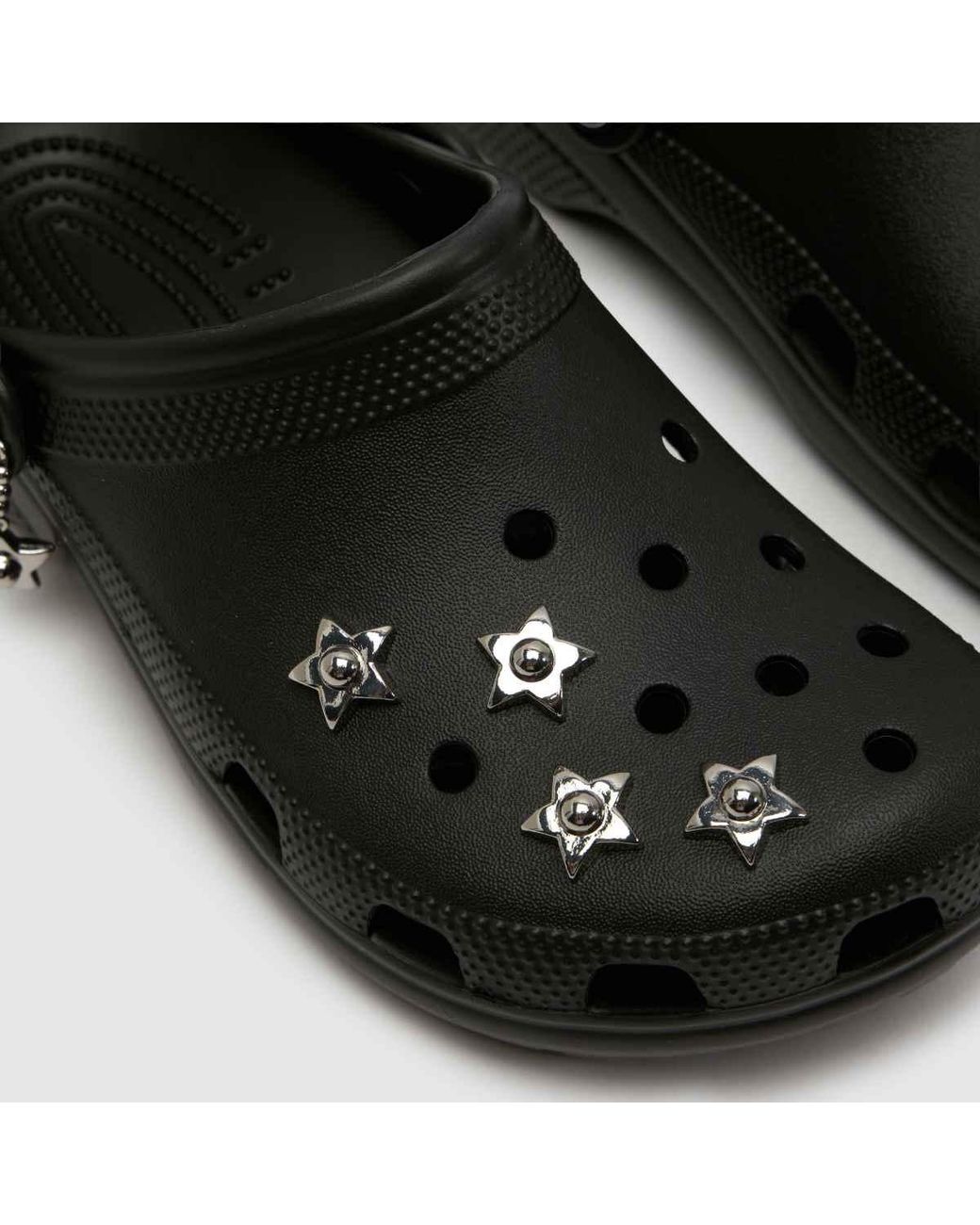 CROCSTM Black Classic Metal Minis Clog Sandals