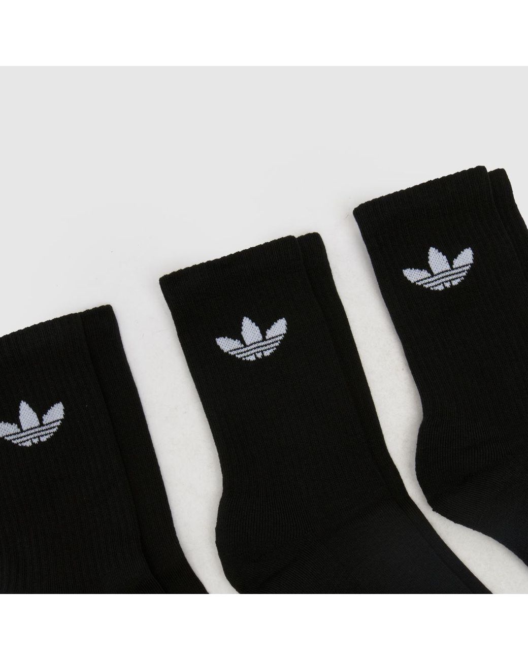 Adidas Black Originals Crew Socks 3 Pk