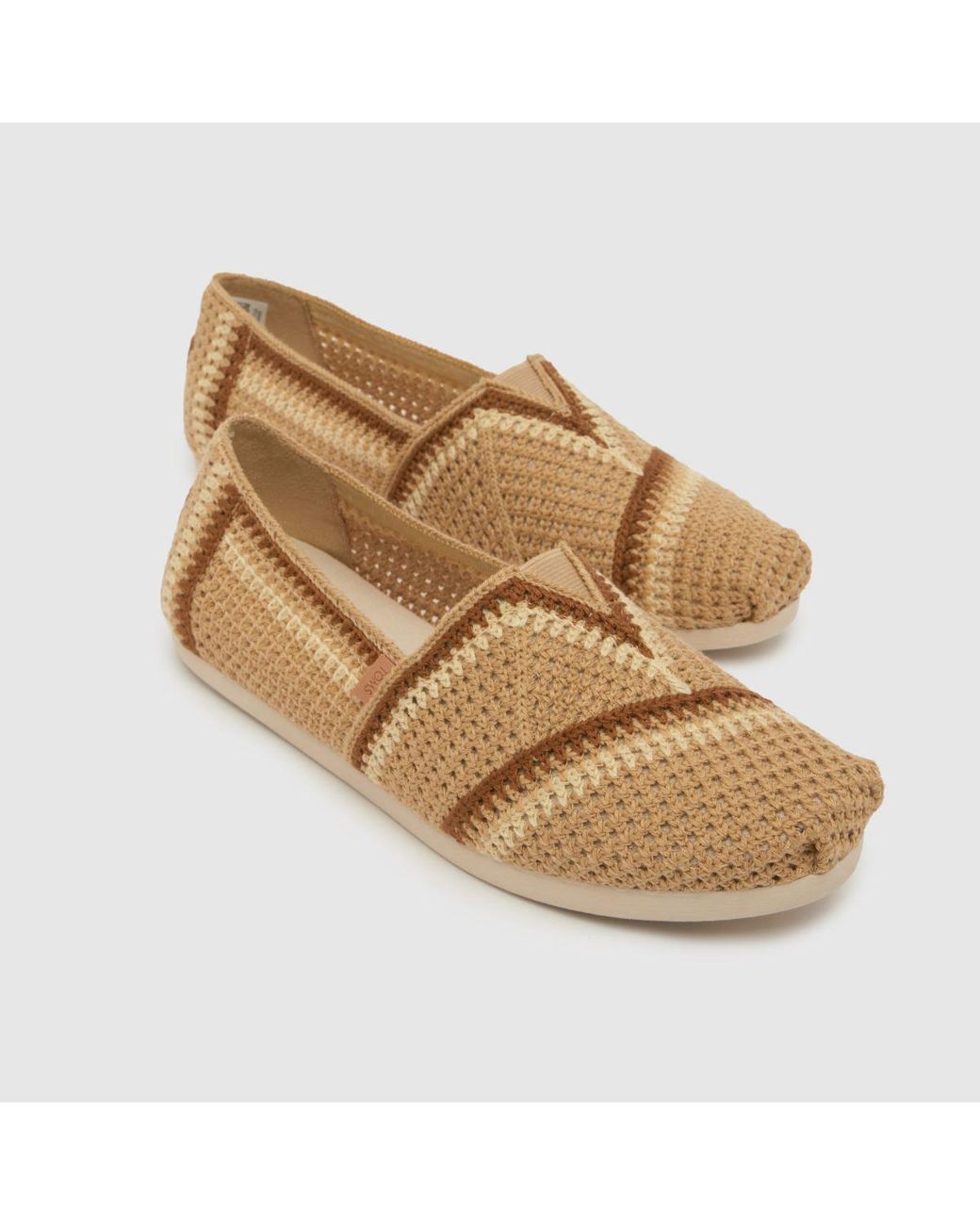 TOMS Brown Alpargata Classic Flats