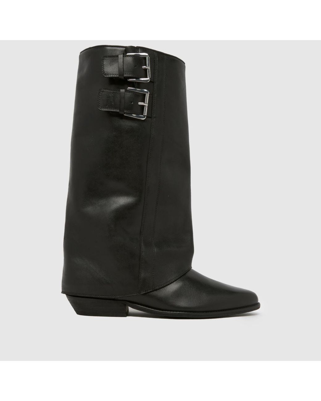 Schuh Black Dawn Leather Skirt Boots
