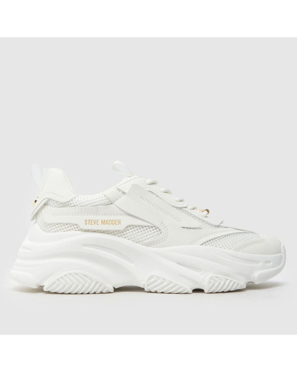 Steve Madden White Possession Trainers