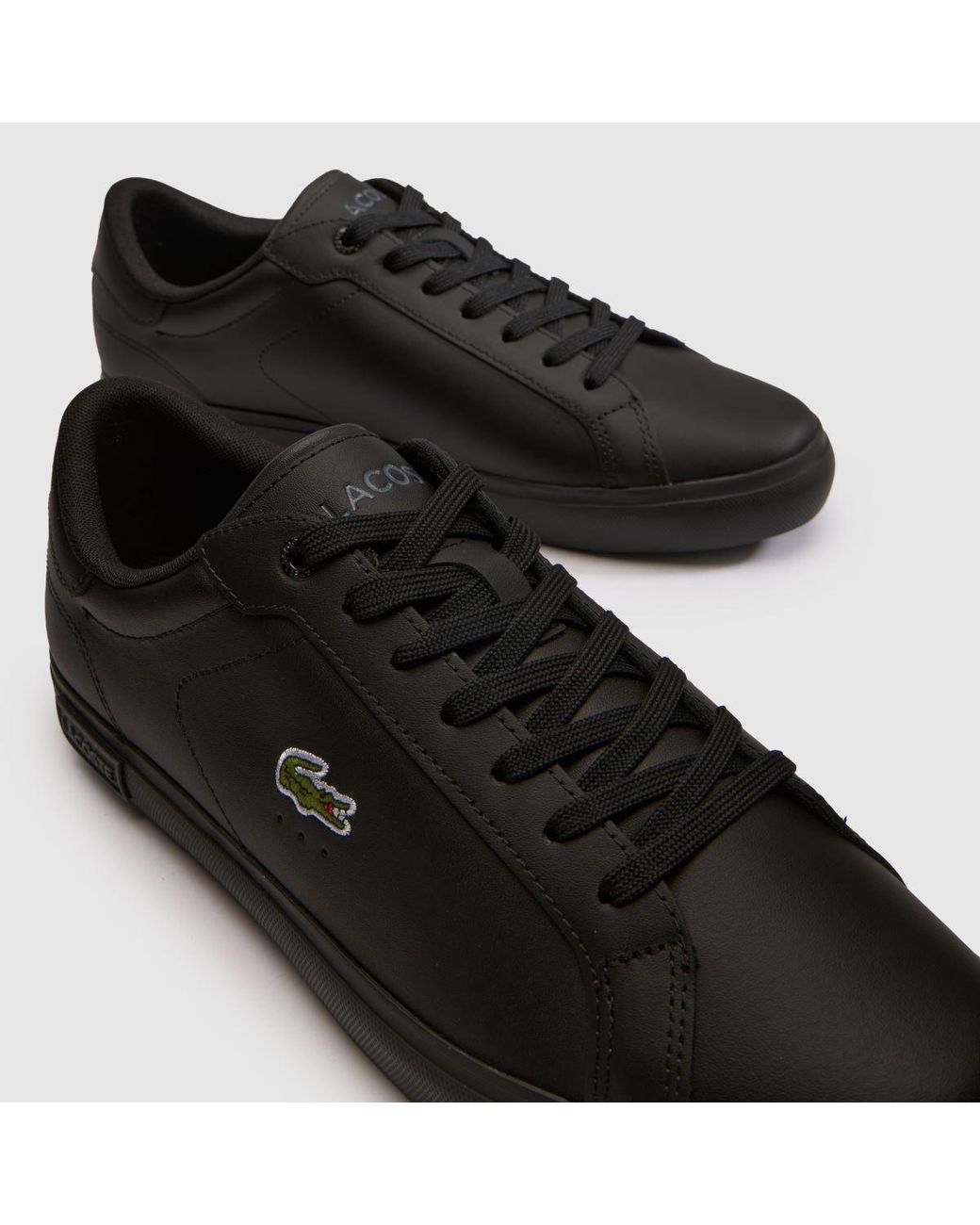 Lacoste Black Powercourt Court Trainers for men