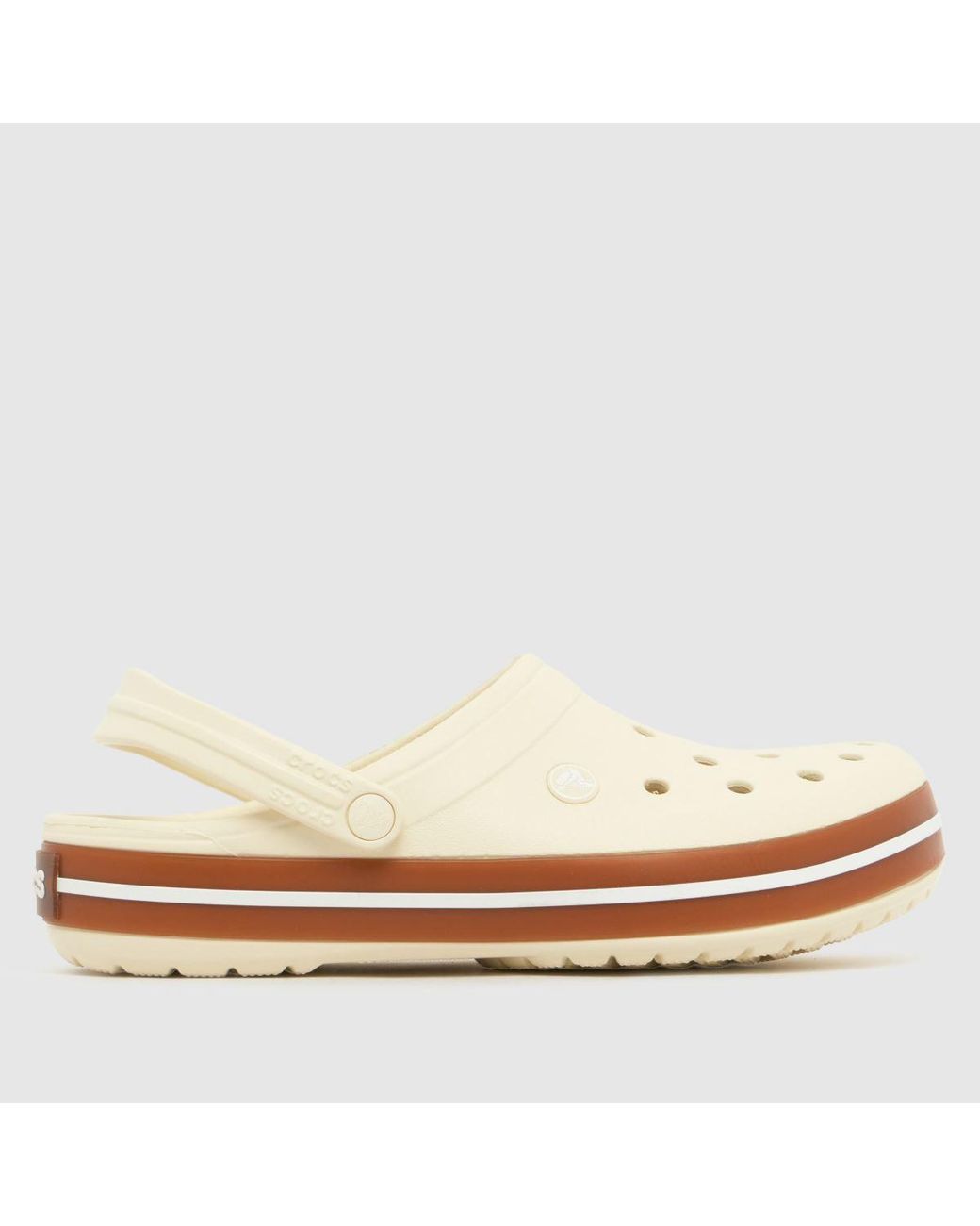 CROCSTM White Crocband Gum Clog Sandals for men