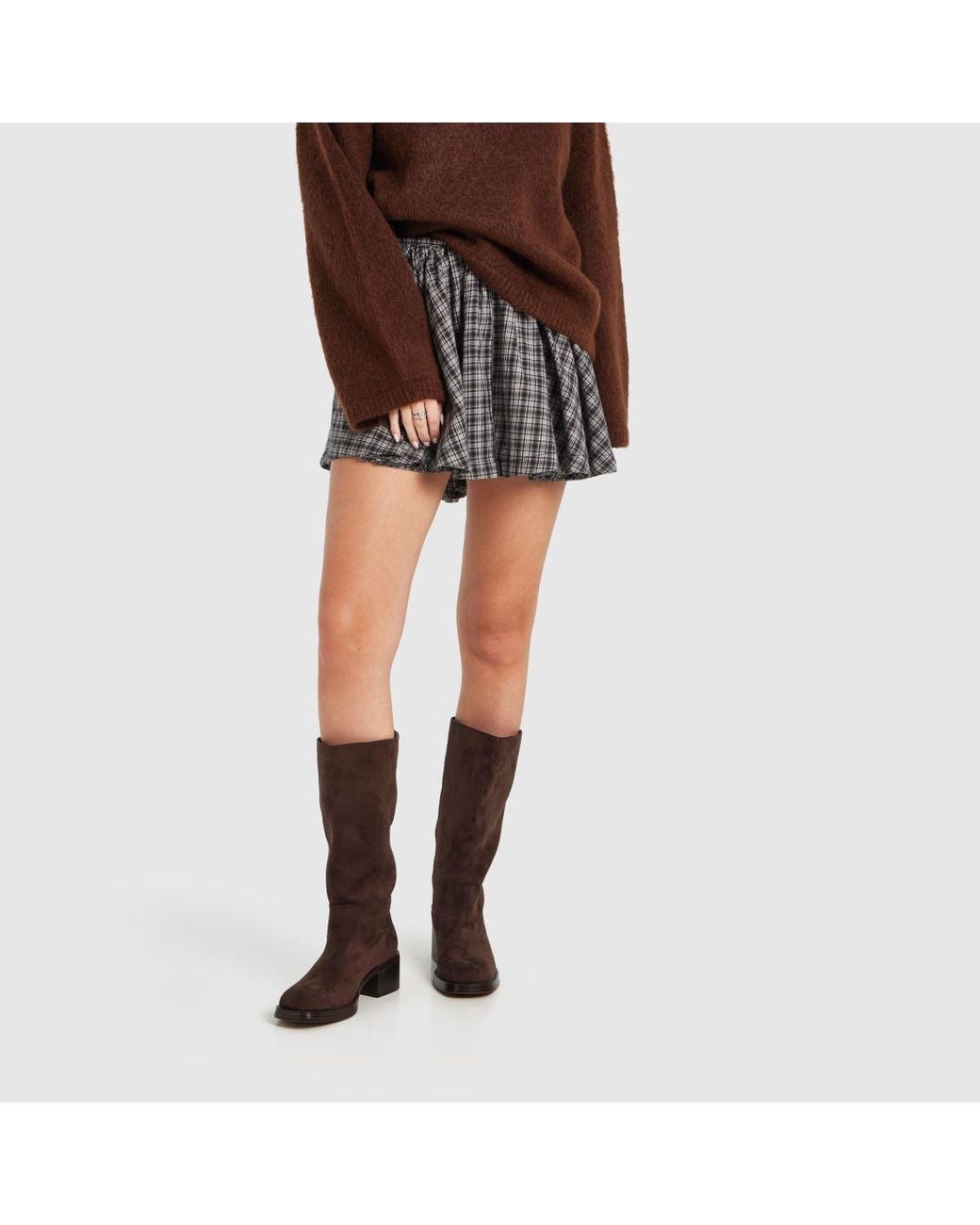 Schuh Brown Denmark Pull On Knee Boots