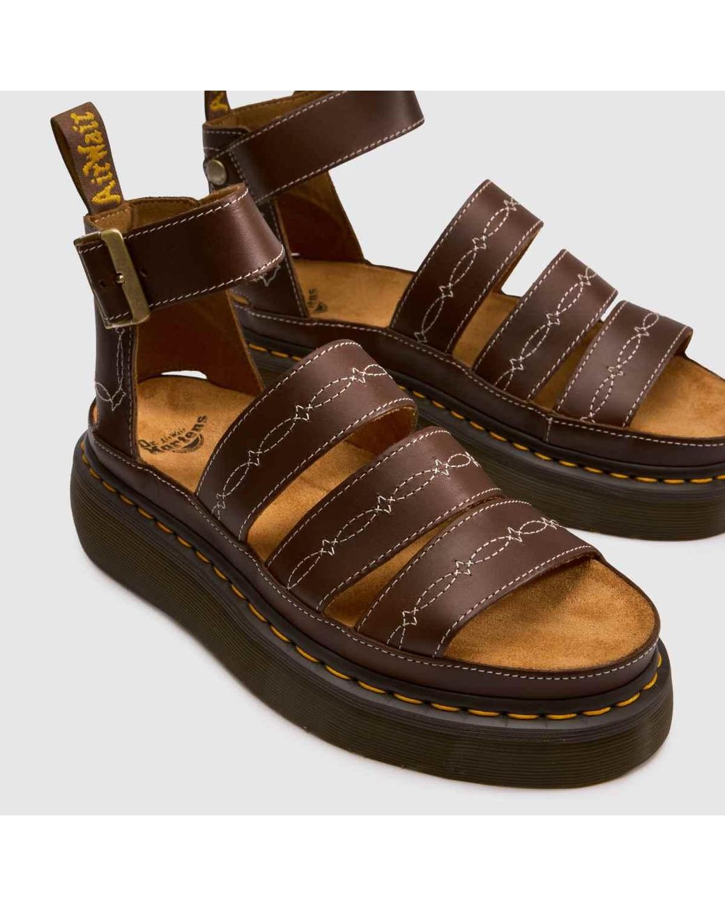 Dr. Martens Brown Clarissa Quad Rodeo Sandals