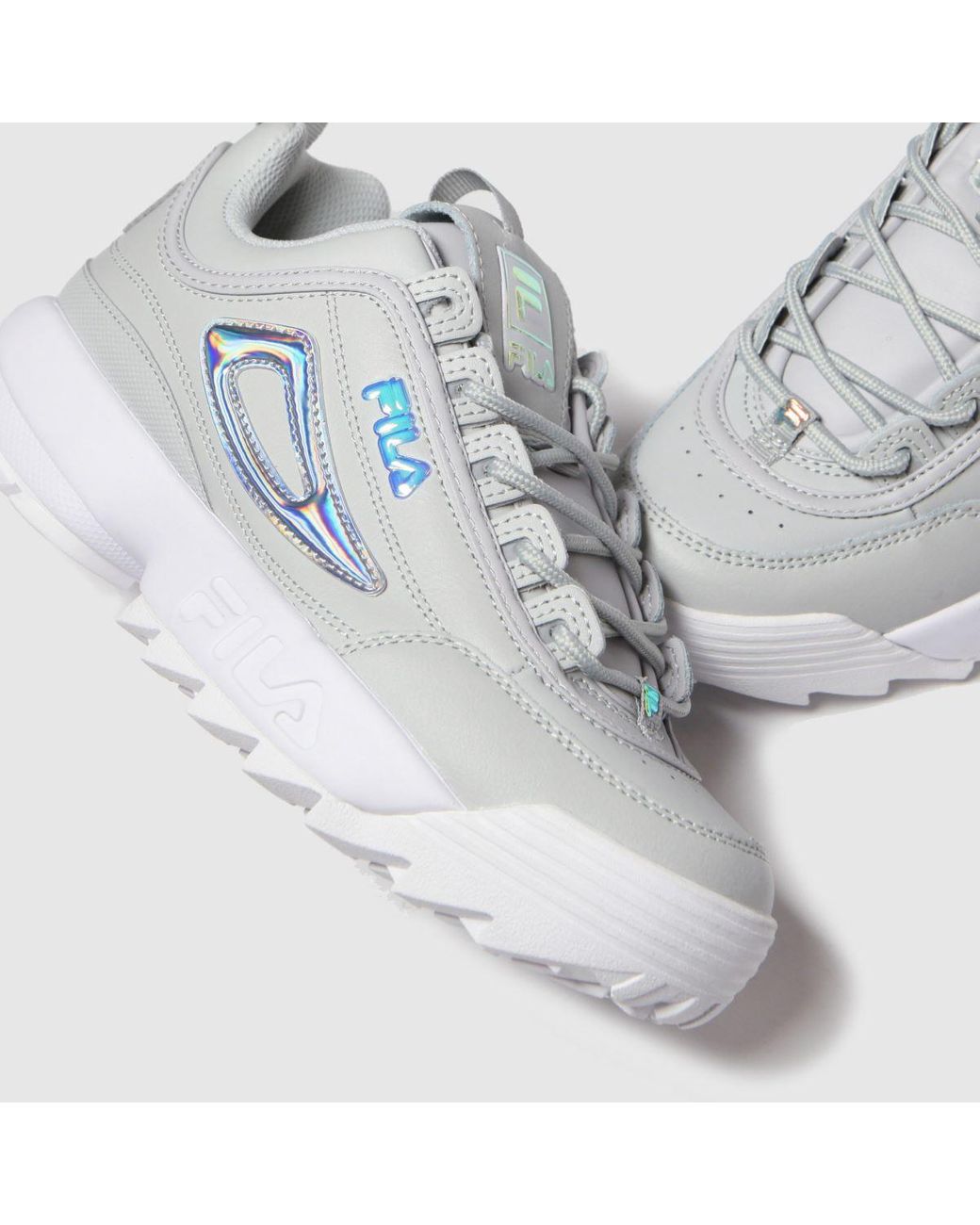 Fila Disruptor Ii Iridescent Trainers in Grey Lyst UK
