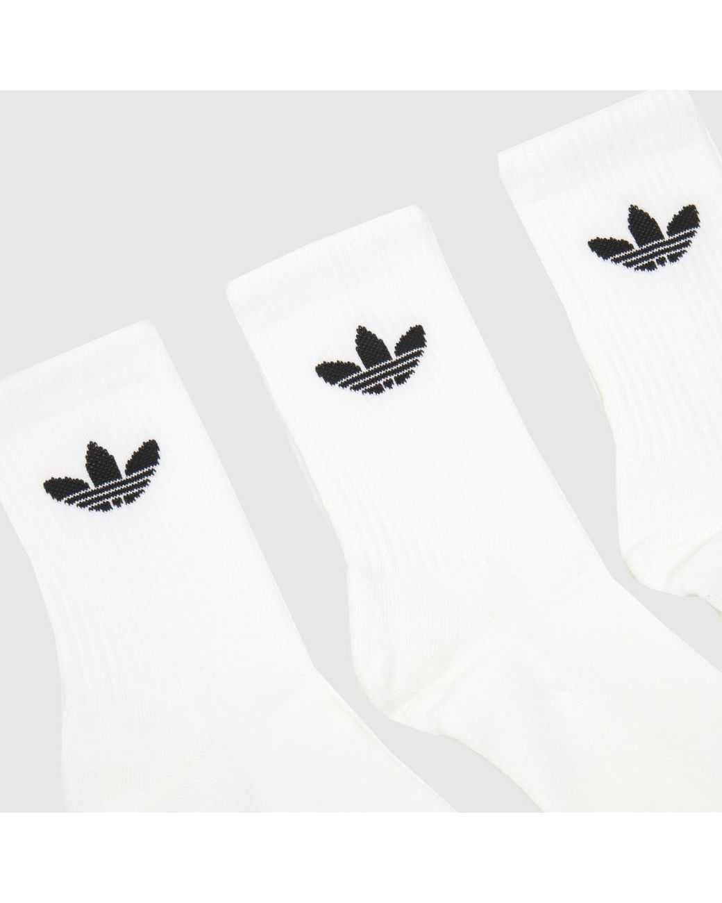 Adidas White Originals Crew Socks 3 Pack