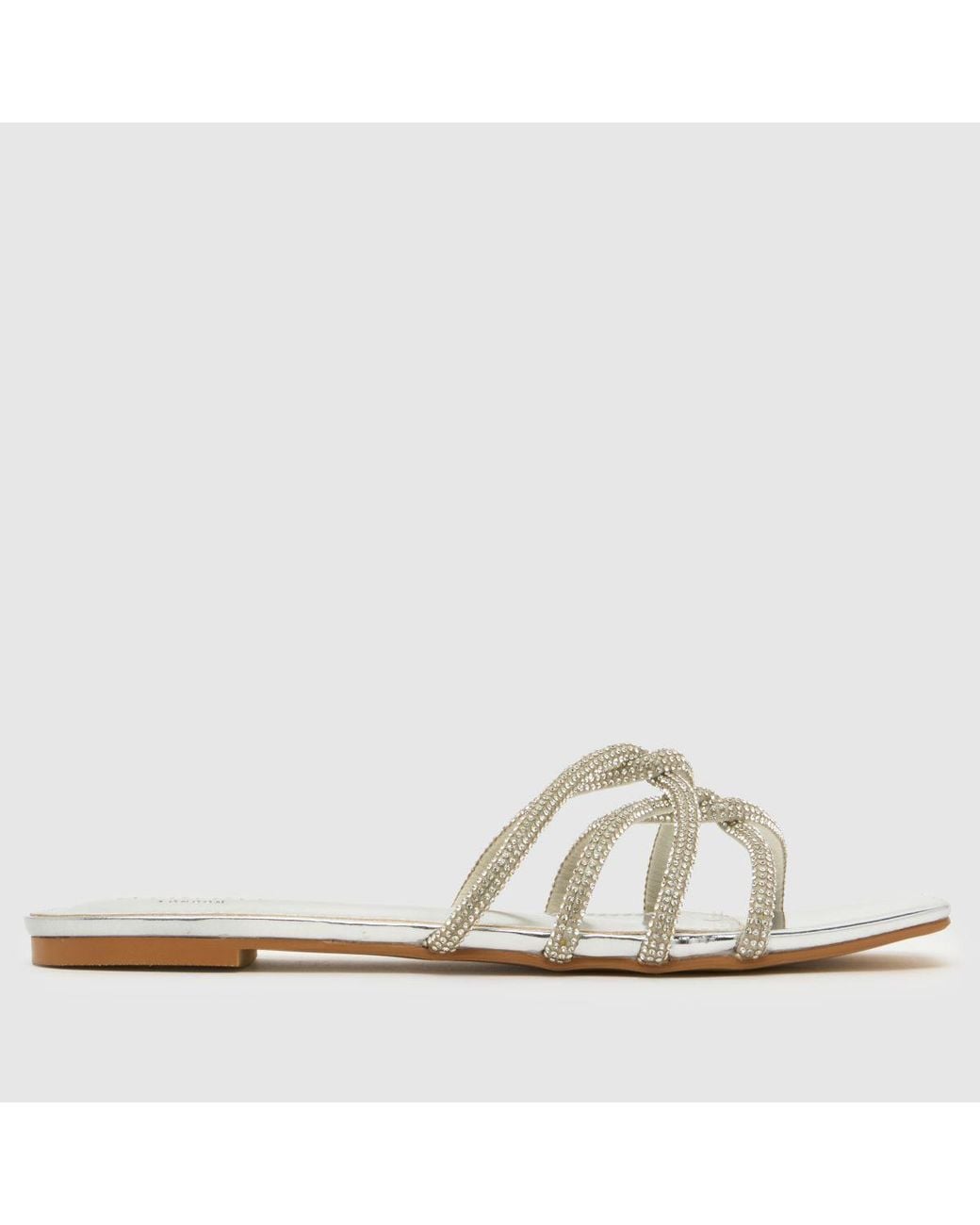 SIMMI White Esther Bling Slide Sandals