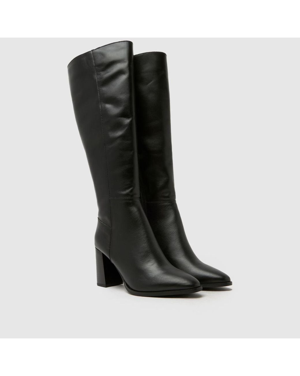 Schuh Black Dami Leather Knee Boots