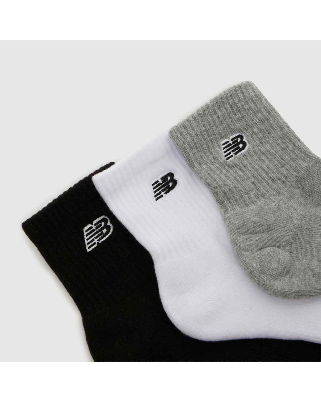 New Balance Multicolor Patch Logo Ankle Sock 3Pk