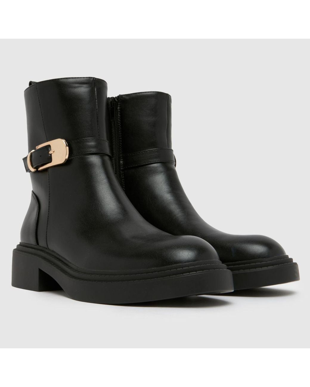 Schuh Black Courtney Buckle Boots