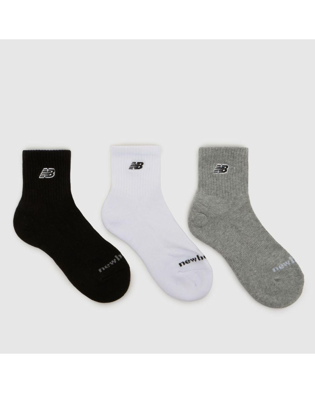 New Balance Multicolor Patch Logo Ankle Sock 3Pk