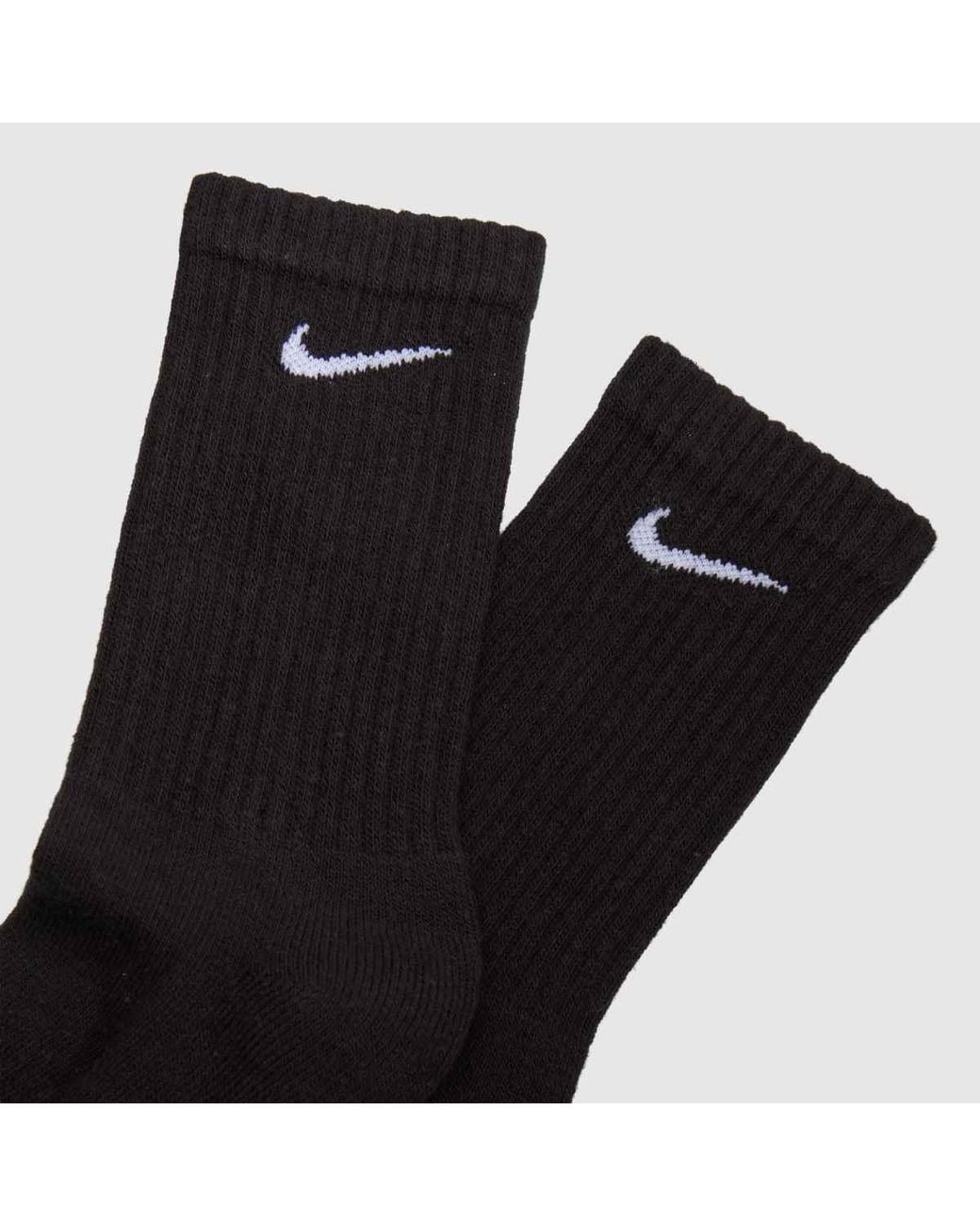 Nike Black Crew Socks 3Pk