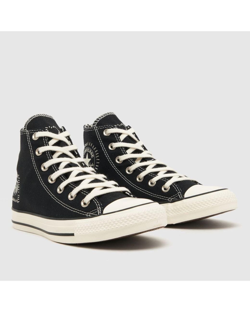 Black on deals white converse